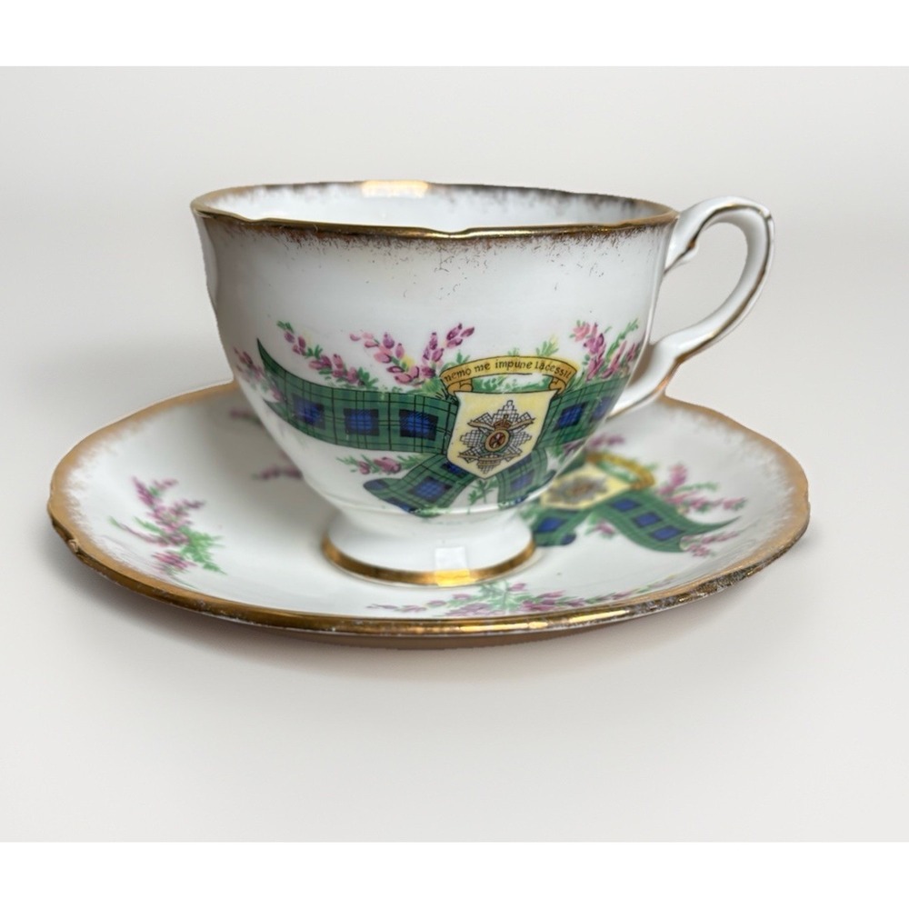 Royal Stafford Black Watch Tartan Tea Cup and Saucer Set England